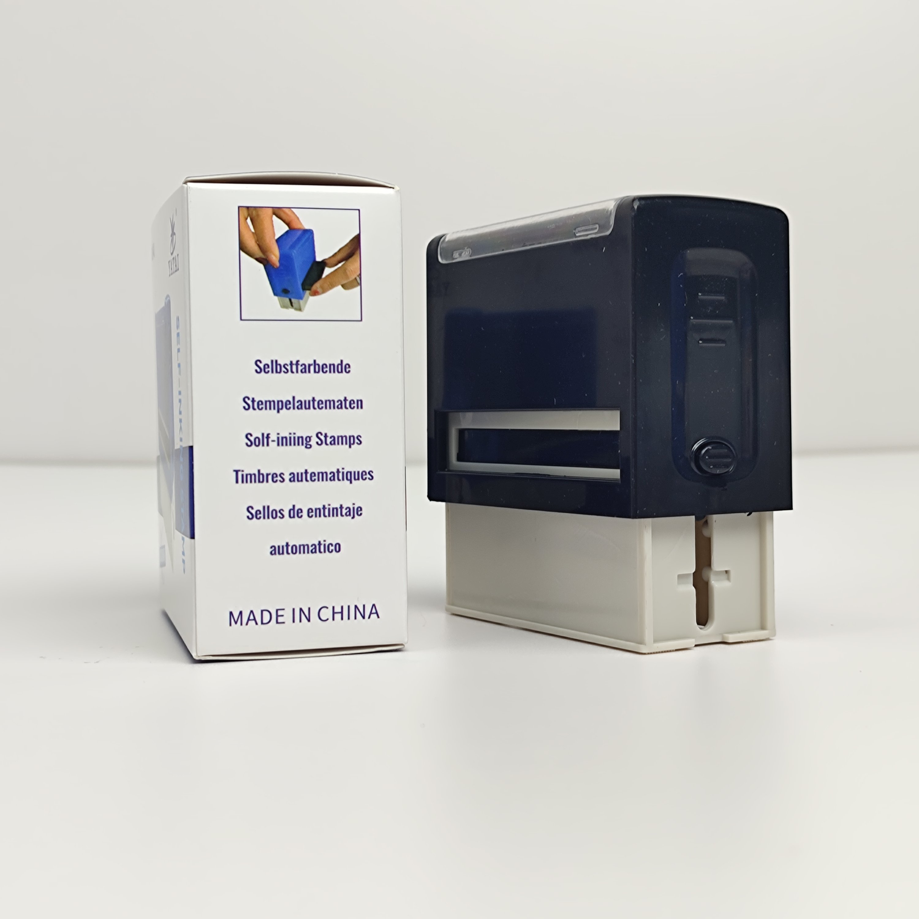 High Quality Low Price Rectangle Automatic Self Inking Stamp Stempel Office Text Rubber Stamps