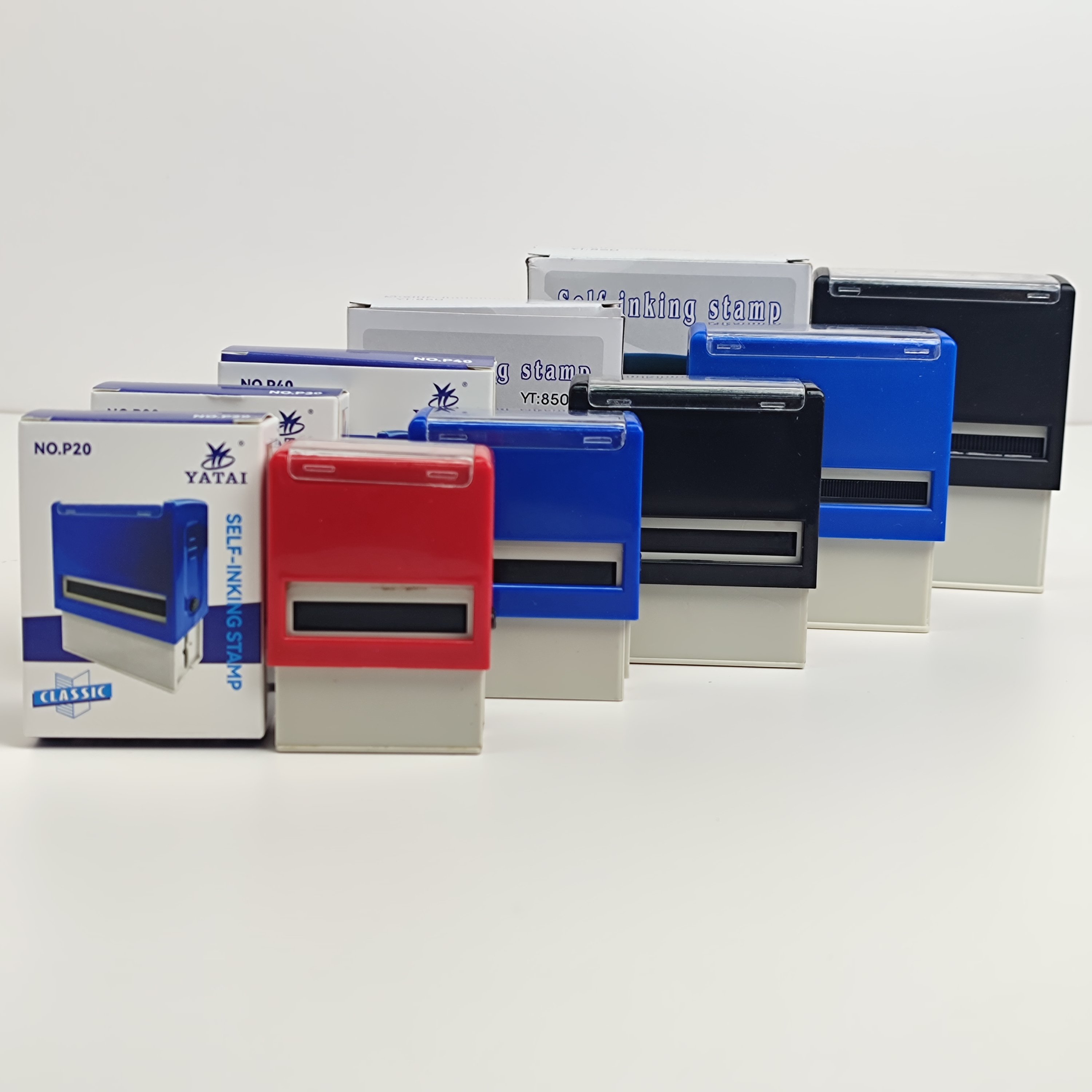 High Quality Low Price Rectangle Automatic Self Inking Stamp Stempel Office Text Rubber Stamps