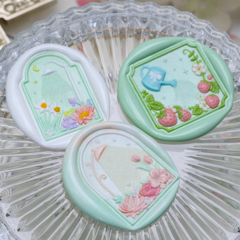 Wholesales Garden Animal Exhibition Series Butterfly Exhibition Strawberry Orchard Wax Seal Stamp Head