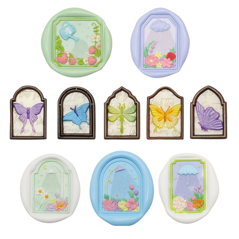 Wholesales Garden Animal Exhibition Series Butterfly Exhibition Strawberry Orchard Wax Seal Stamp Head