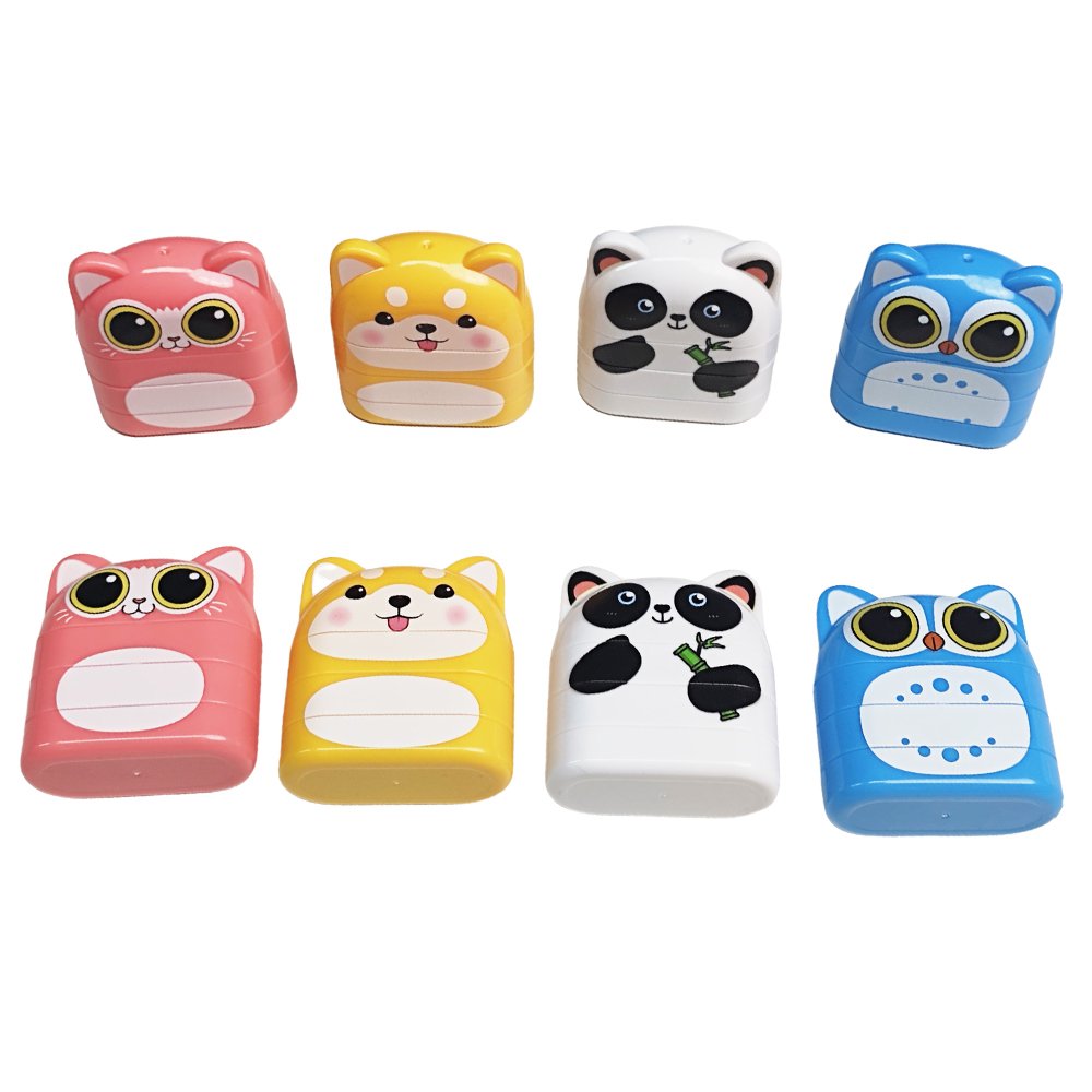 Plastic Child Kids Cute Animal Double Sided Toy Stamps for Clothes