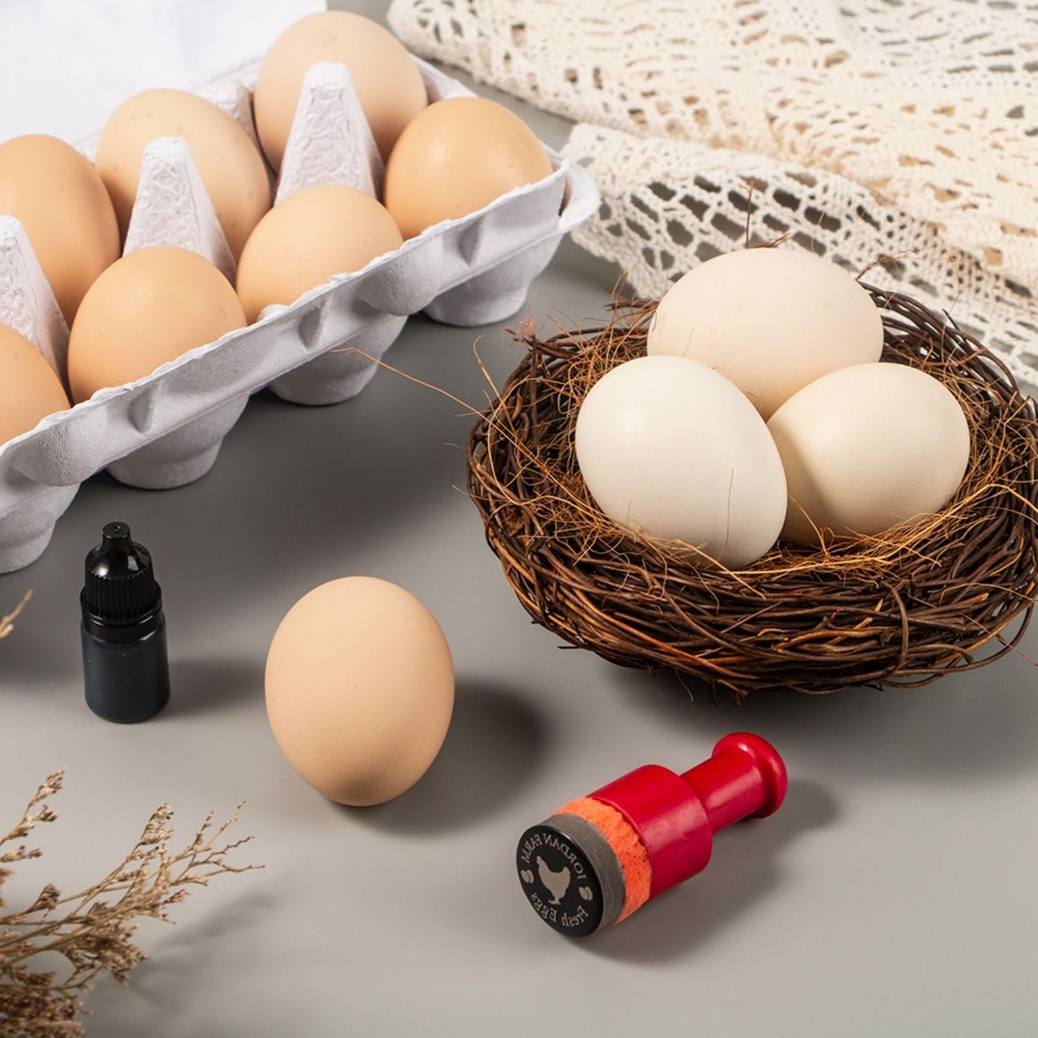 Factory high quality chicken egg stamp egg date stamp pre inked flash stamp