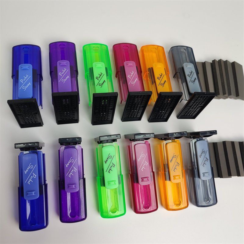 Custom Personal Name Signature Notary Stamp Pre Inked Self Inking Flash Pocket Signature Stamps