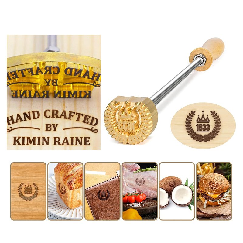 Custom DIY Exquisite Hot Stamping Leather Wood Copper Seal Various Styles Sizes Made from Plastic Brass Materials Branding Tool