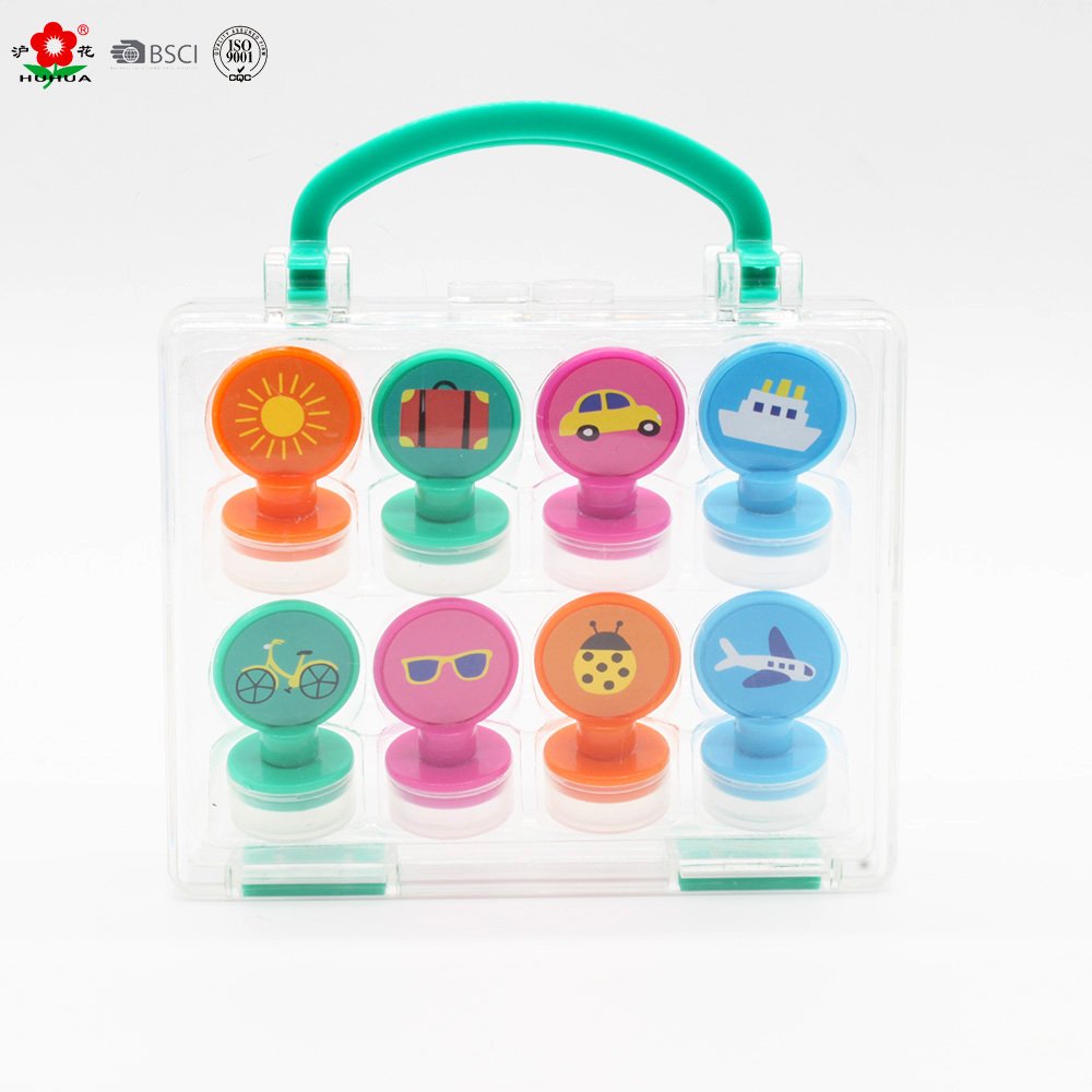 cute Educational lovely suitcase shaped funny stamp children toy