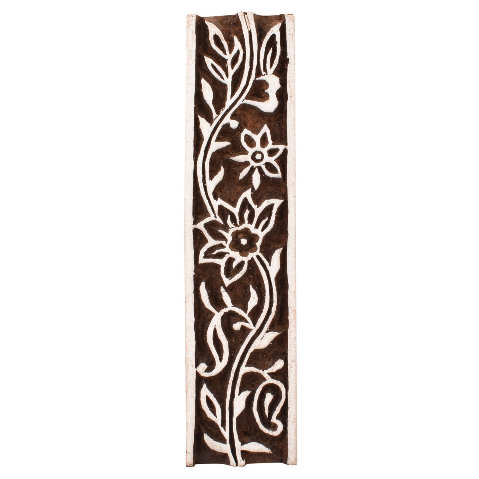Asian Designer Flowery Shape Wooden Stamp