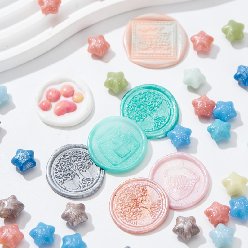 Customized 47 Colors 8mm Custom Stamp Wax Envelope Sealing Wax Stamp Wax Particles for Stickers Decor