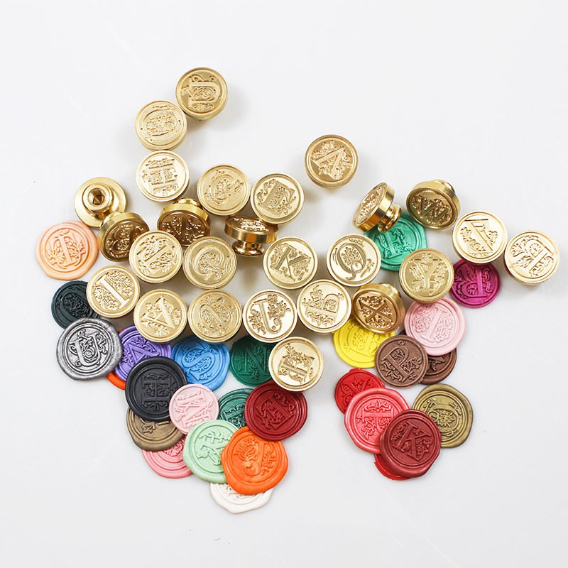 Easter Christmas wax seal retro English letter copper head invitation wax handbook seal set