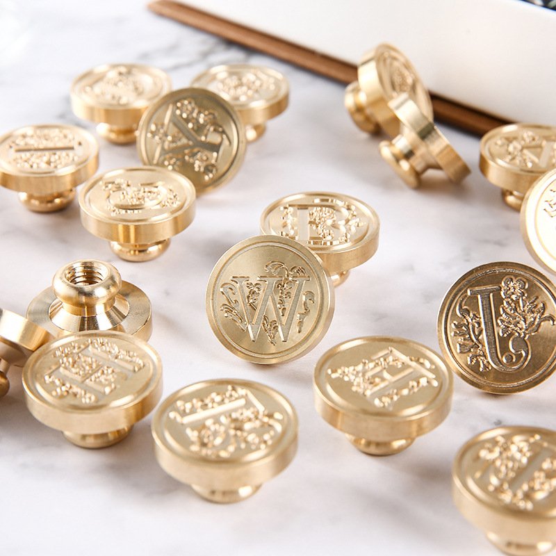 Easter Christmas wax seal retro English letter copper head invitation wax handbook seal set