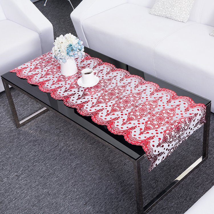 Hot selling household oilproof waterproof 50cm*20m red stamp mult color PVC table cloth