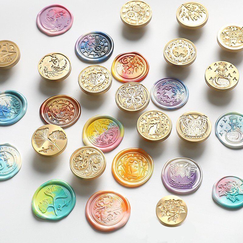 30MM Valentine Wax Seal Stamp Vintage Craft Sealing Stamp Head for Cards Envelopes Wedding Invitations Packaging Scrapbooking