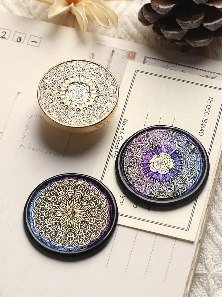 European retro rose window postmark head/stamp wax printing set/wedding invitation envelope decoration/wholesale