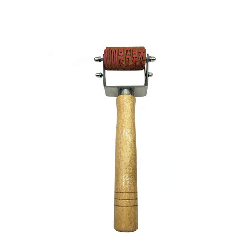 Diy wall advertising rubber ink roller stamp custom design