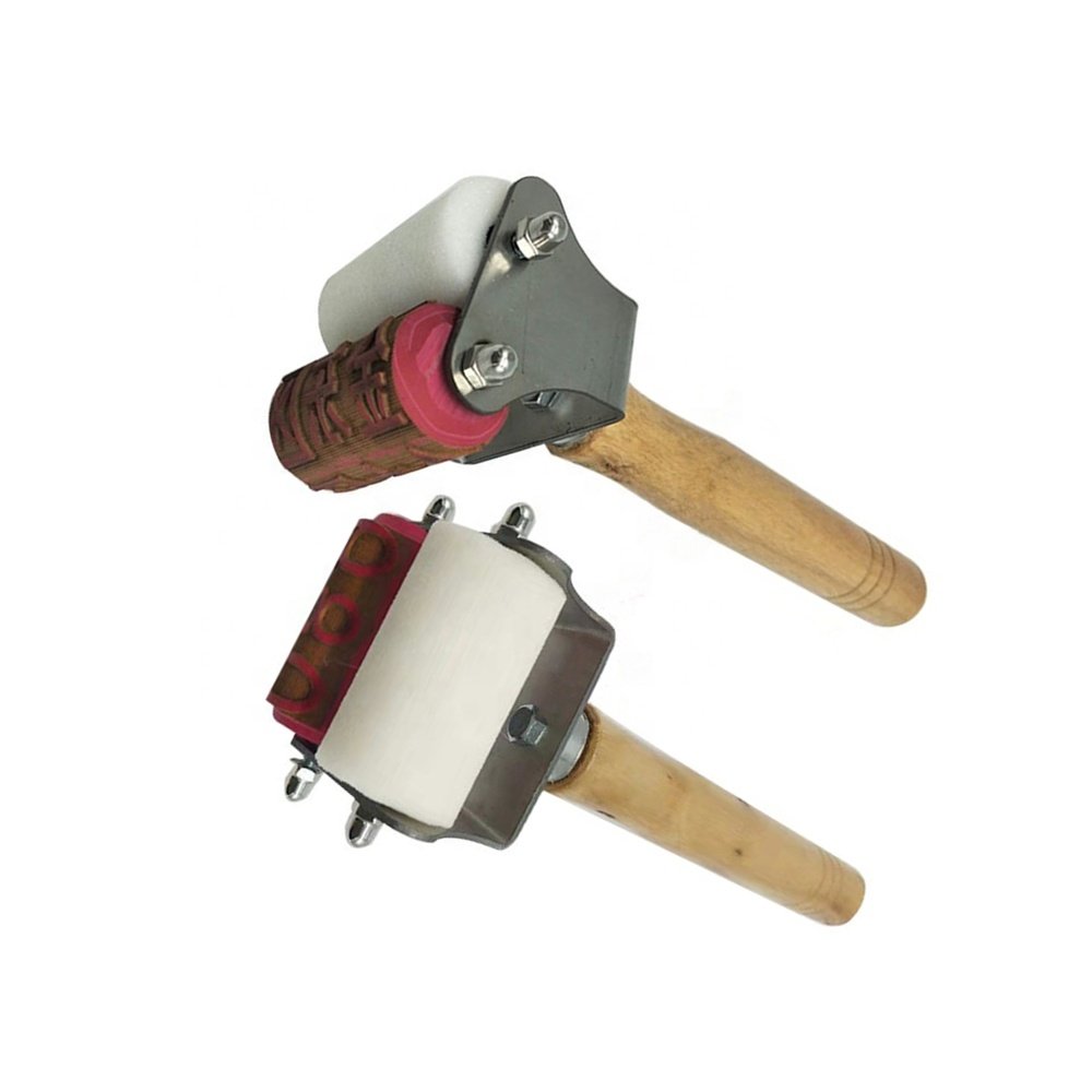 Diy wall advertising rubber ink roller stamp custom design