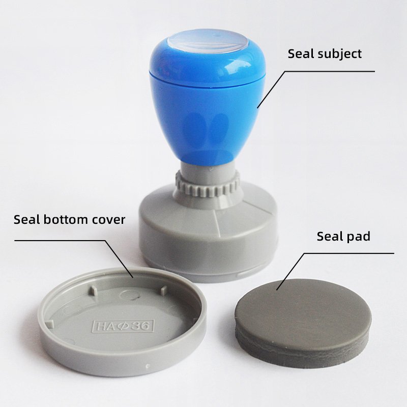 HA36 Self-Inking Stamp Circular Imprint Plastic Ink Pad for Office Use