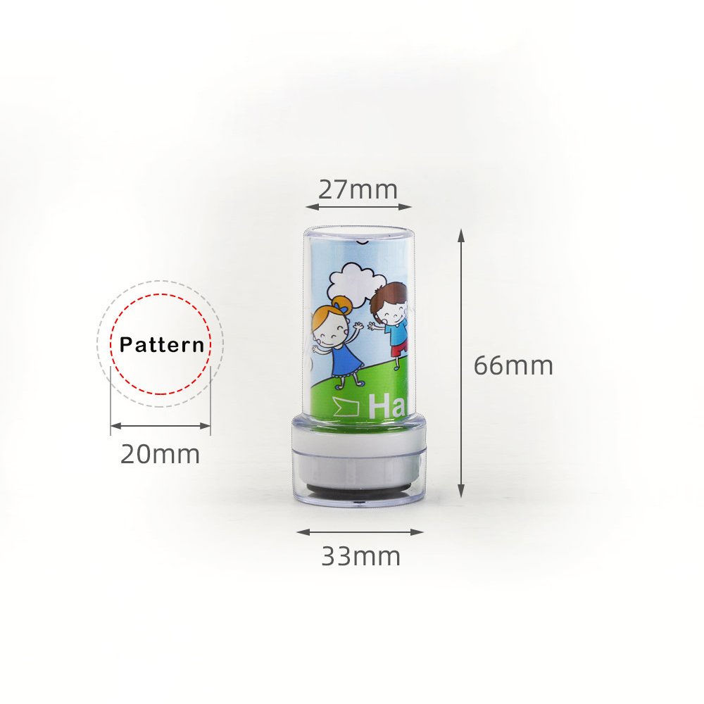 Hot sale cute children teacher toy stamps name flash stamps cartoon mini kids stamp OEM pattern