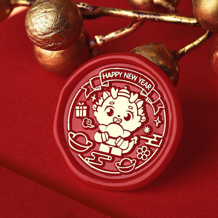 Chinese New Year auspicious original pattern matte relief craft sealing wax seal head pattern manufacturer wholesale