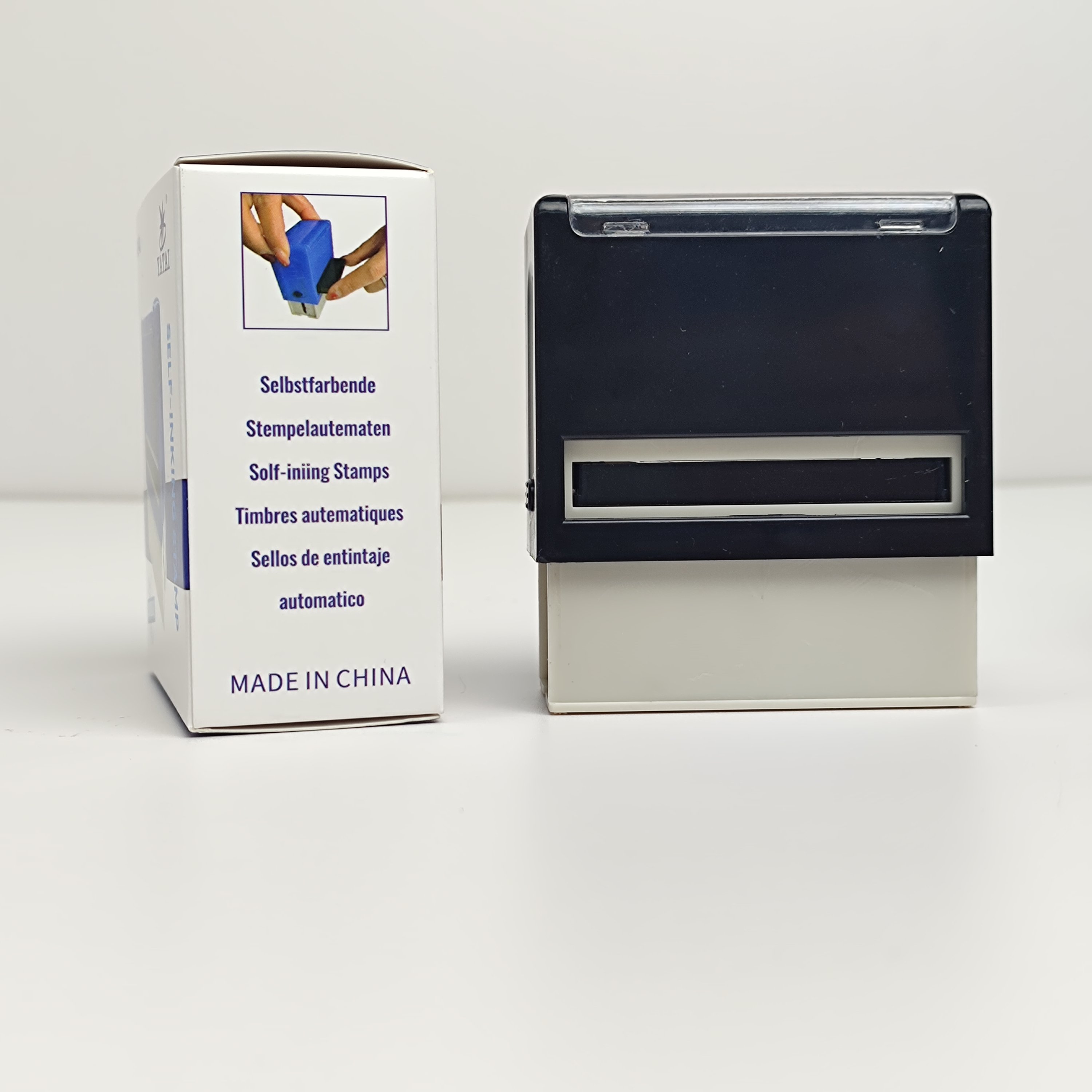 High Quality Rectangle Automatic Self Inking Rubber Stamps Custom Stamps for Office Use