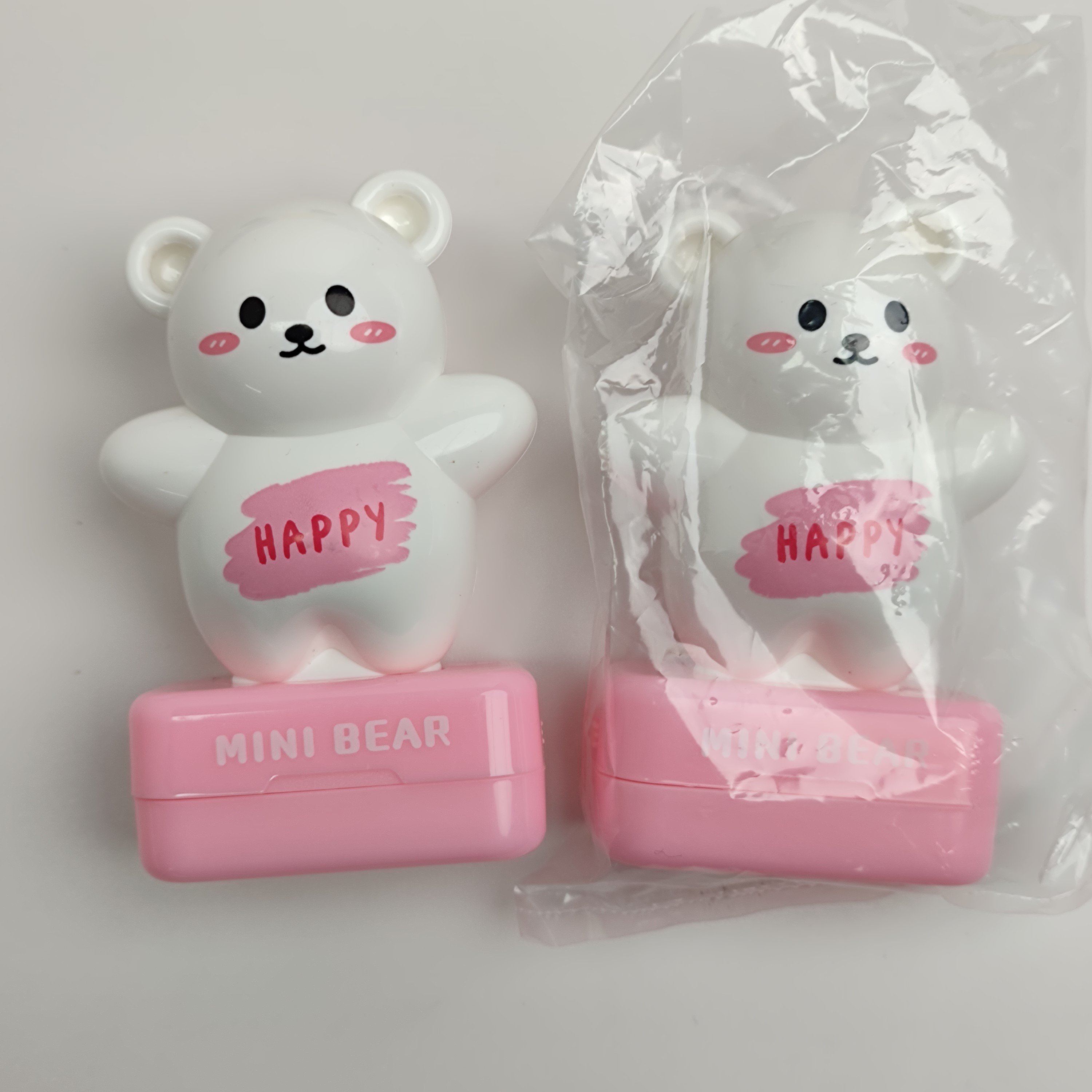 Cute Bear Cloudy Customize Cute Kids Cartoon Plastic Toy Seal T shirt Cloth Ink Personalized Name Stamp