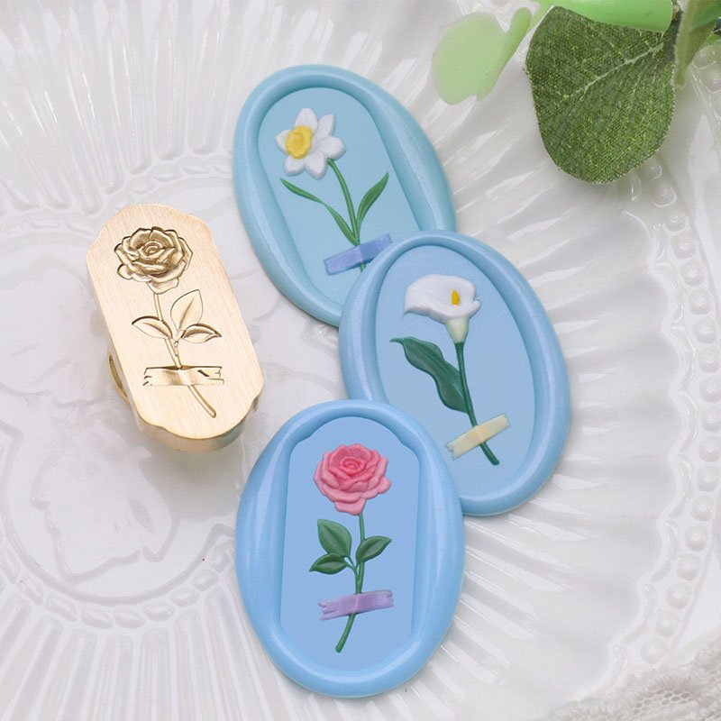 Best Price Flower Story Series Sunflowers Daffodils Tulips Wax Seal Stamp Head