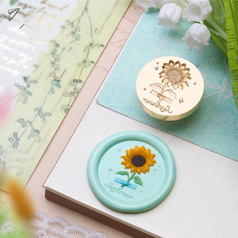 Best Price Flower Story Series Sunflowers Daffodils Tulips Wax Seal Stamp Head