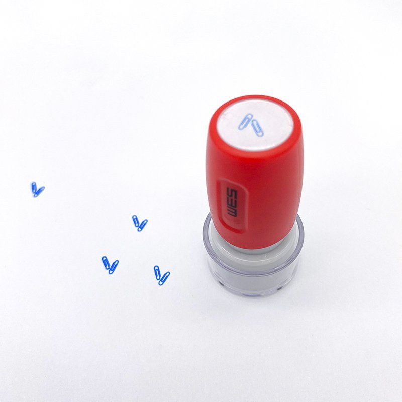 Round flash stamp WES PC-17 toy stamp children stamp various colours available