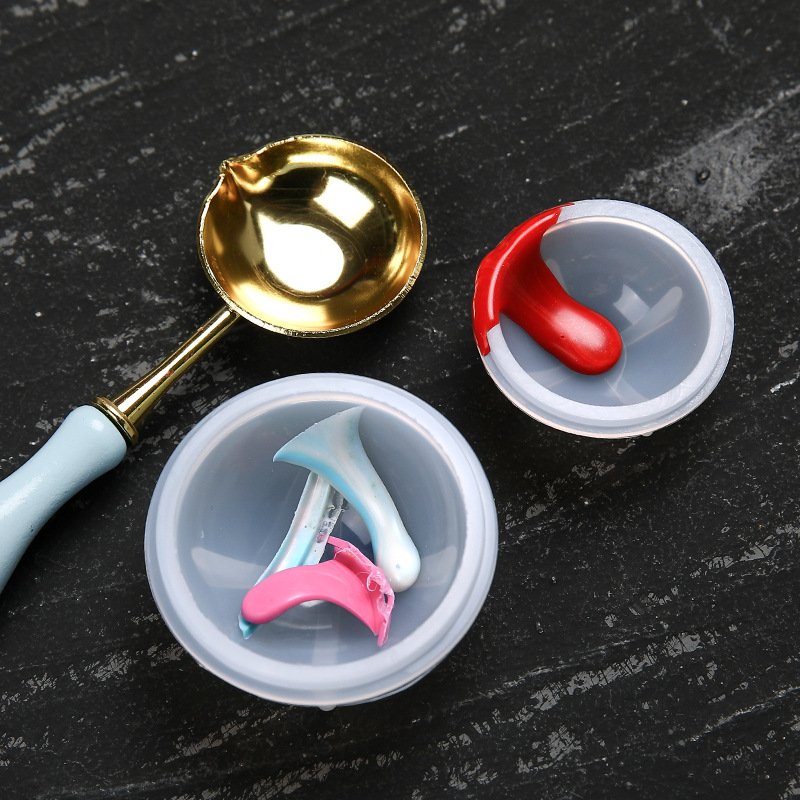 Sealing wax Silicone Spoon Cleaning and Melting Wax Spoon DIY Wedding Invitation Letter Handmade Book Envelope Sealing Tool