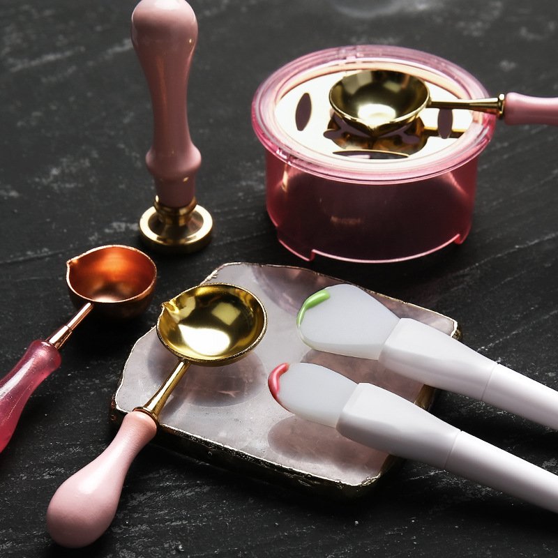 Sealing wax Silicone Spoon Cleaning and Melting Wax Spoon DIY Wedding Invitation Letter Handmade Book Envelope Sealing Tool