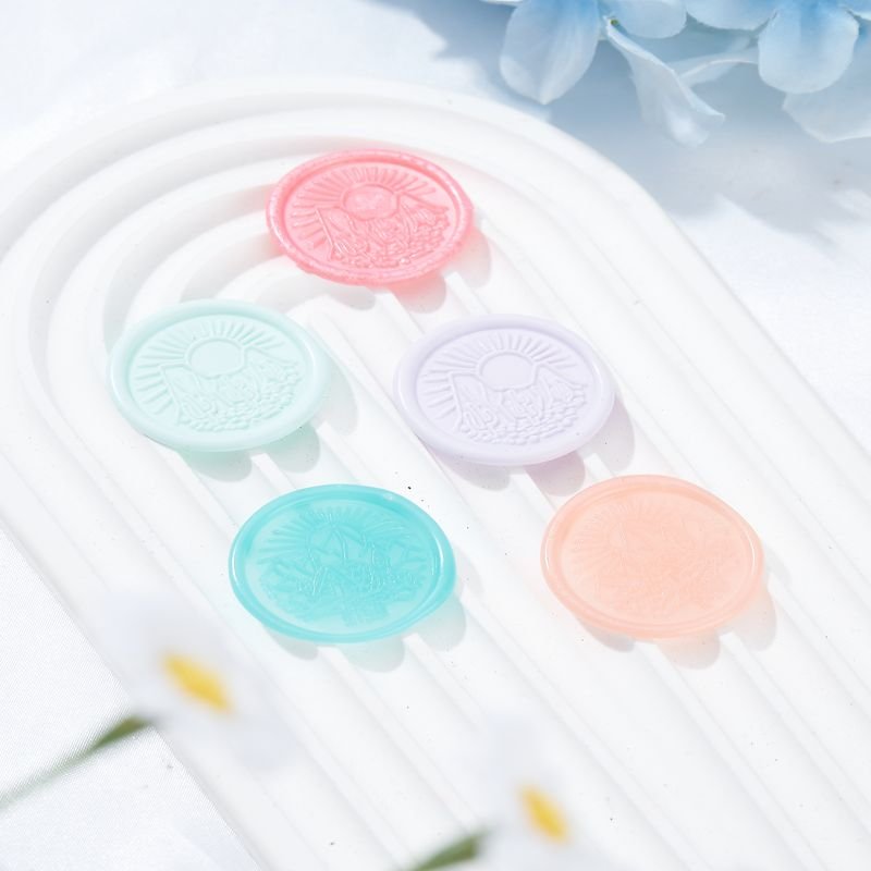 Wholesale custom logo clear wax seal beadsl Self Adhesive Wax Seal Wax Seal Stamp