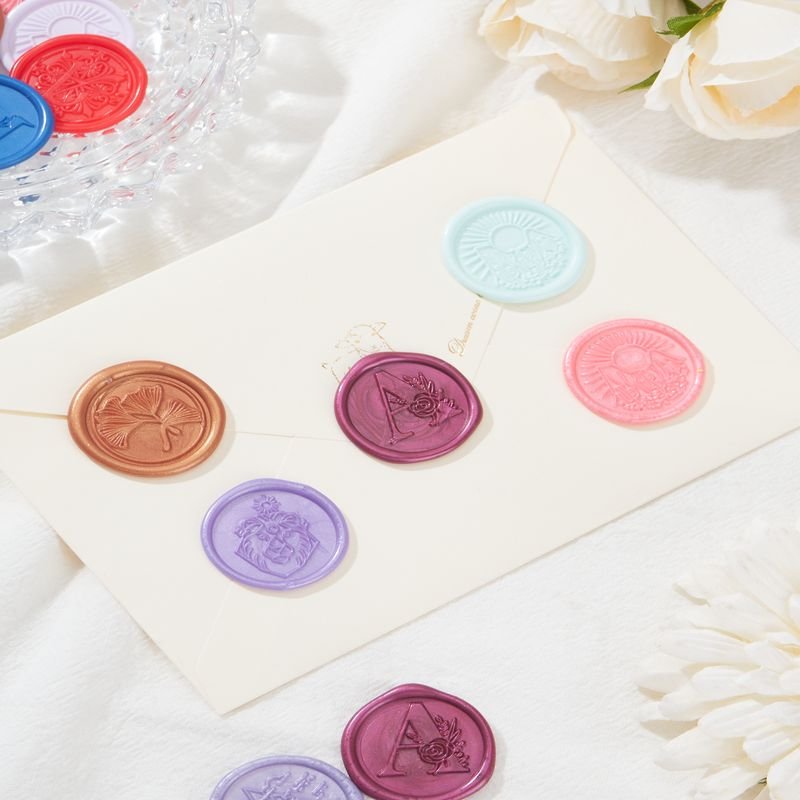 Wholesale custom logo clear wax seal beadsl Self Adhesive Wax Seal Wax Seal Stamp