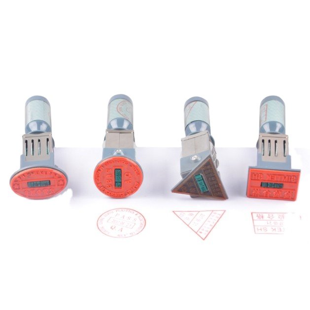 Date stamp die-plate rubber dater stamp with rubber text egg rubber date stamp