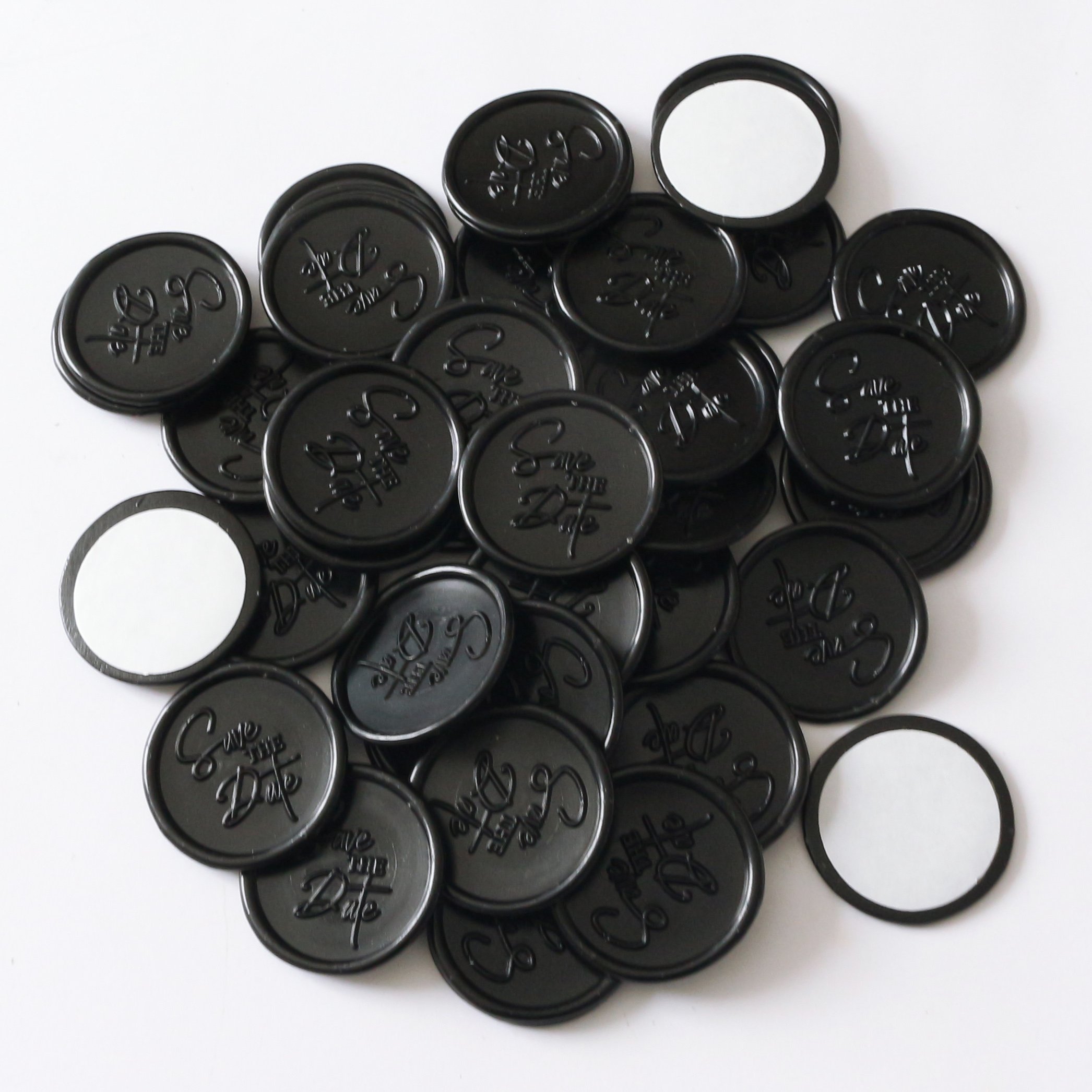 Classic Black Self Adhesive Wax Printed Business Envelope Seal