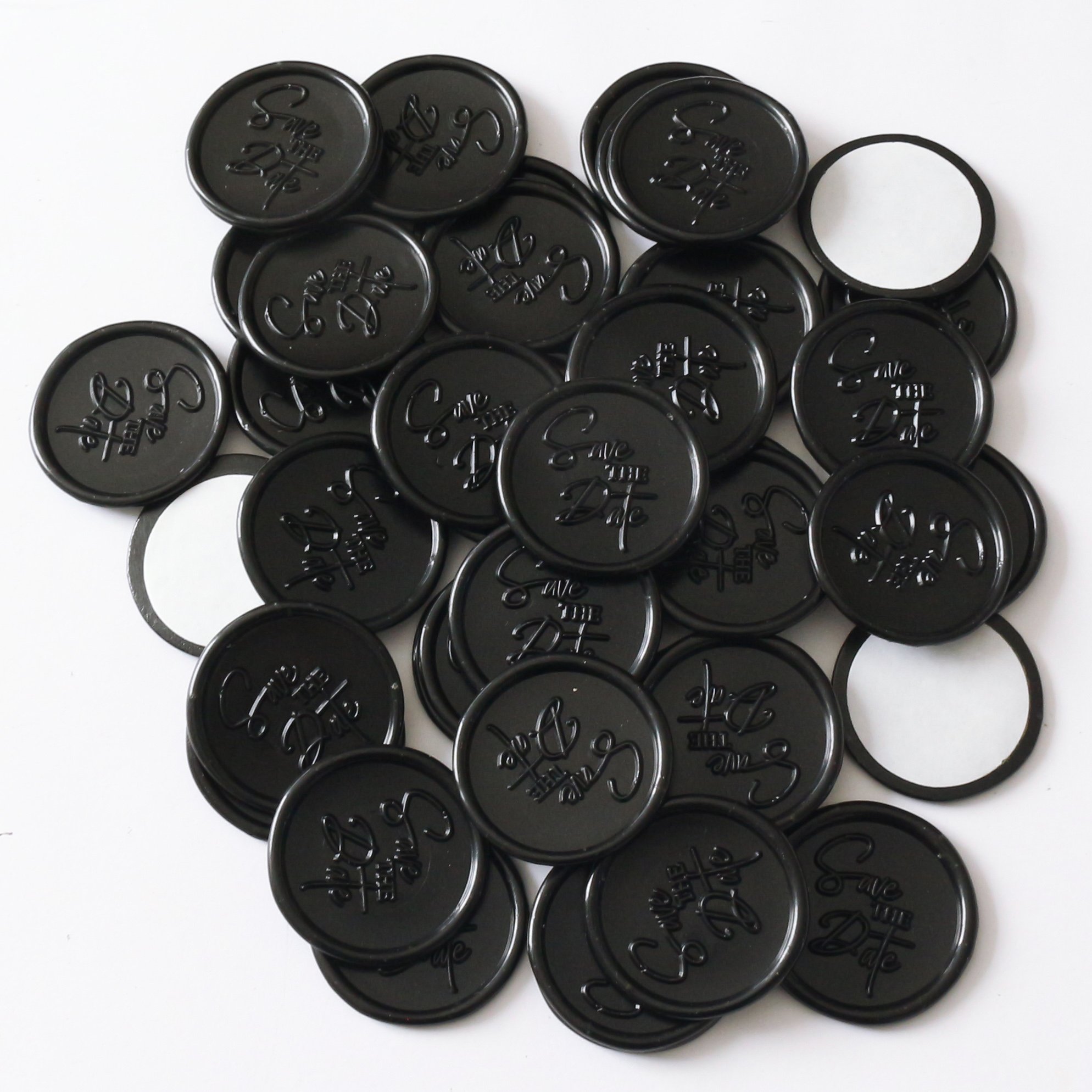 Classic Black Self Adhesive Wax Printed Business Envelope Seal