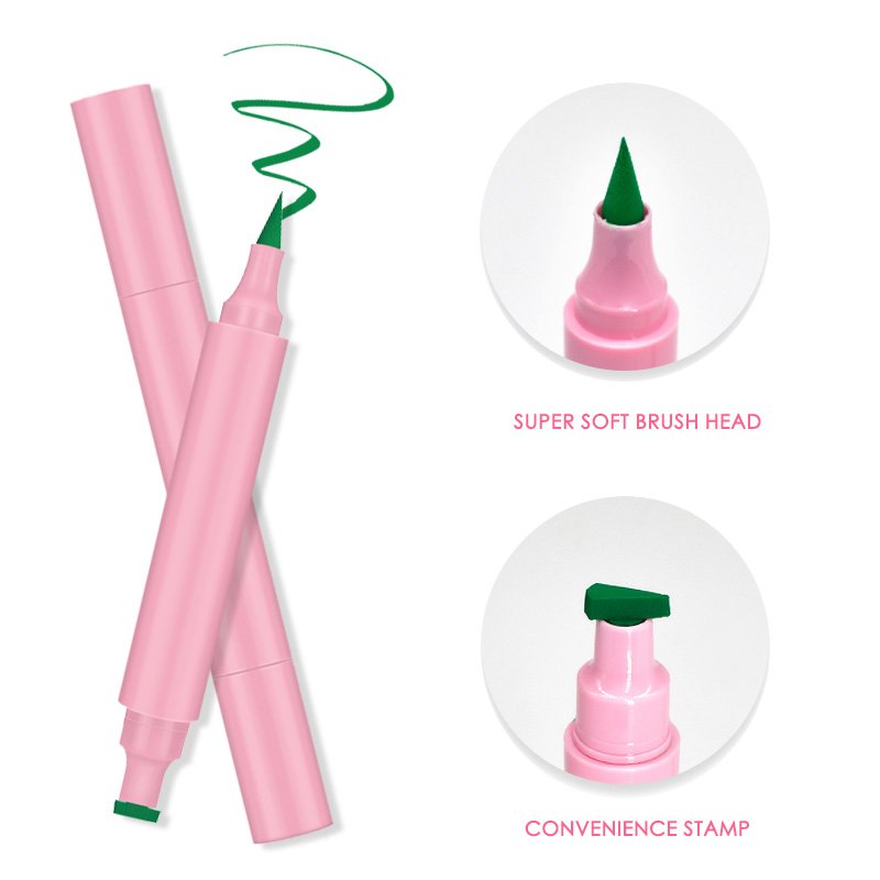 9 Colors Liquid Eyeliner Waterproof Eyeliner Pen Pencil Glitter Eyeliner Stamp Private Label