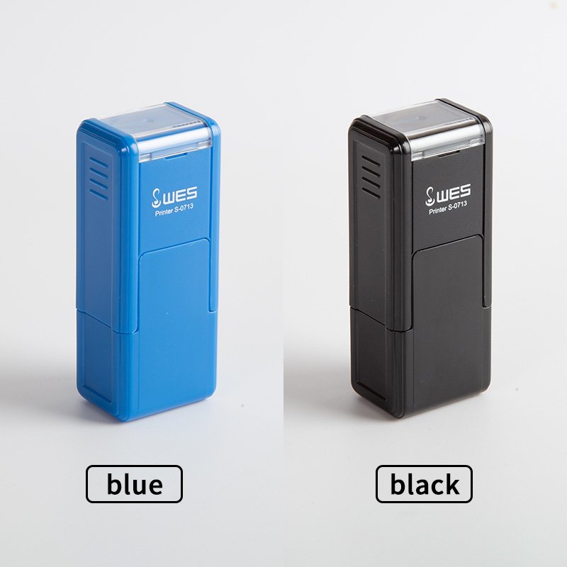 High quality self ink rubber stamp WES office self ink stamp, made of durable plastic material with imprints of 7-13MM