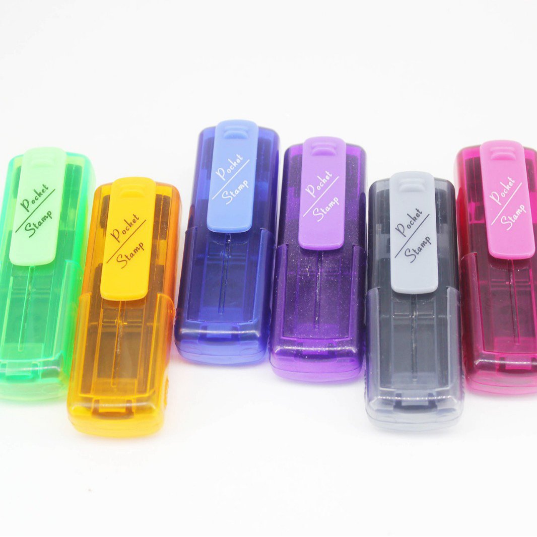 Convenient pocket stamp professional business self inking pocket flash pocket stamp for doctors