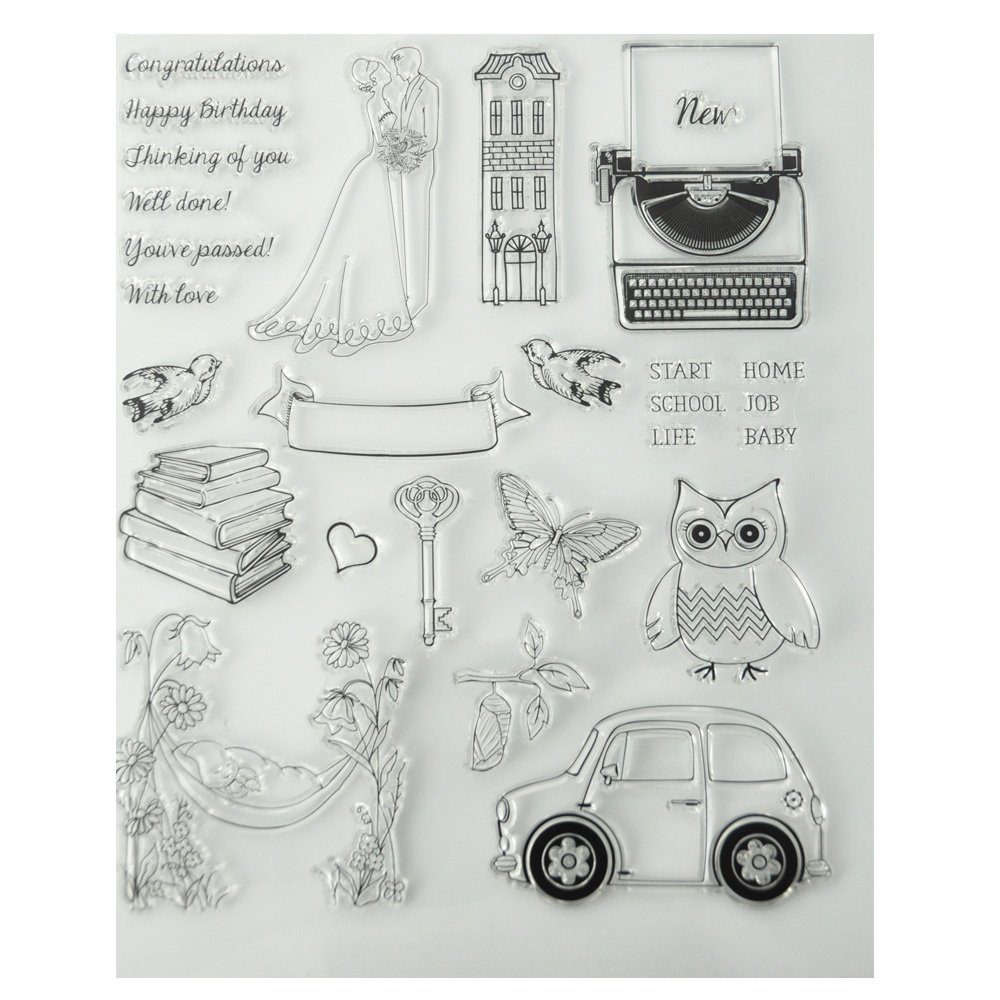 New Beginnings Theme Acrylic Clear Stamp Set