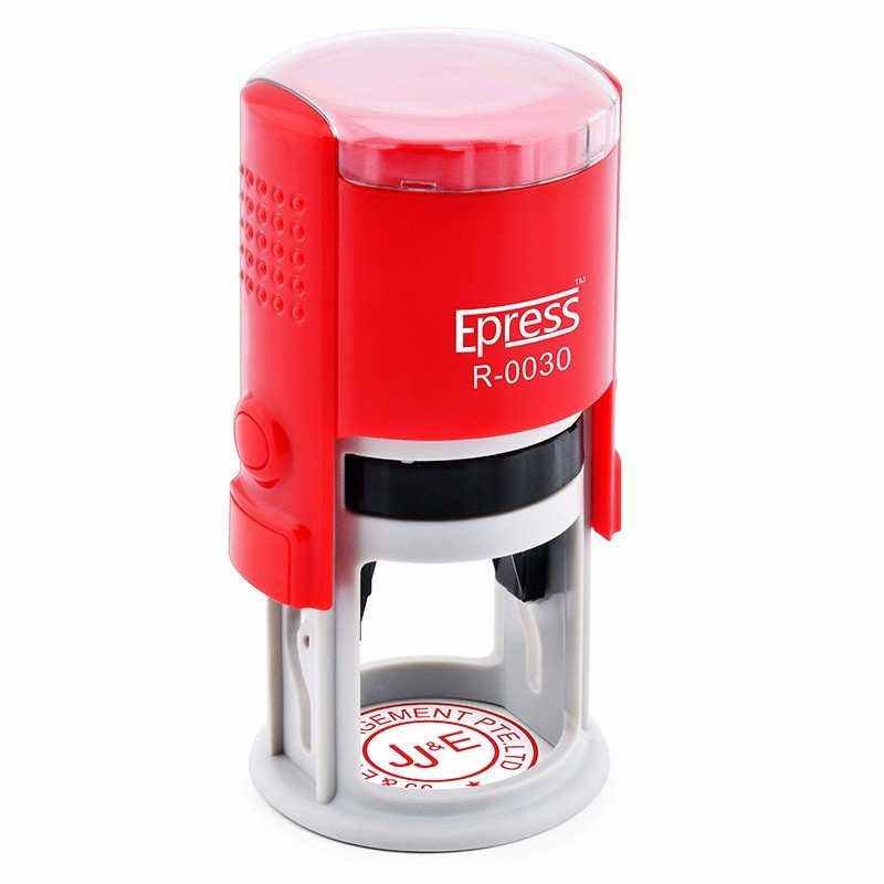 Automatic Mark Seal Selfinking Stamps 30 mm Round Rubber Self Inking Stamp Holder Personal Office Notary Paper Logo Mark Stamps