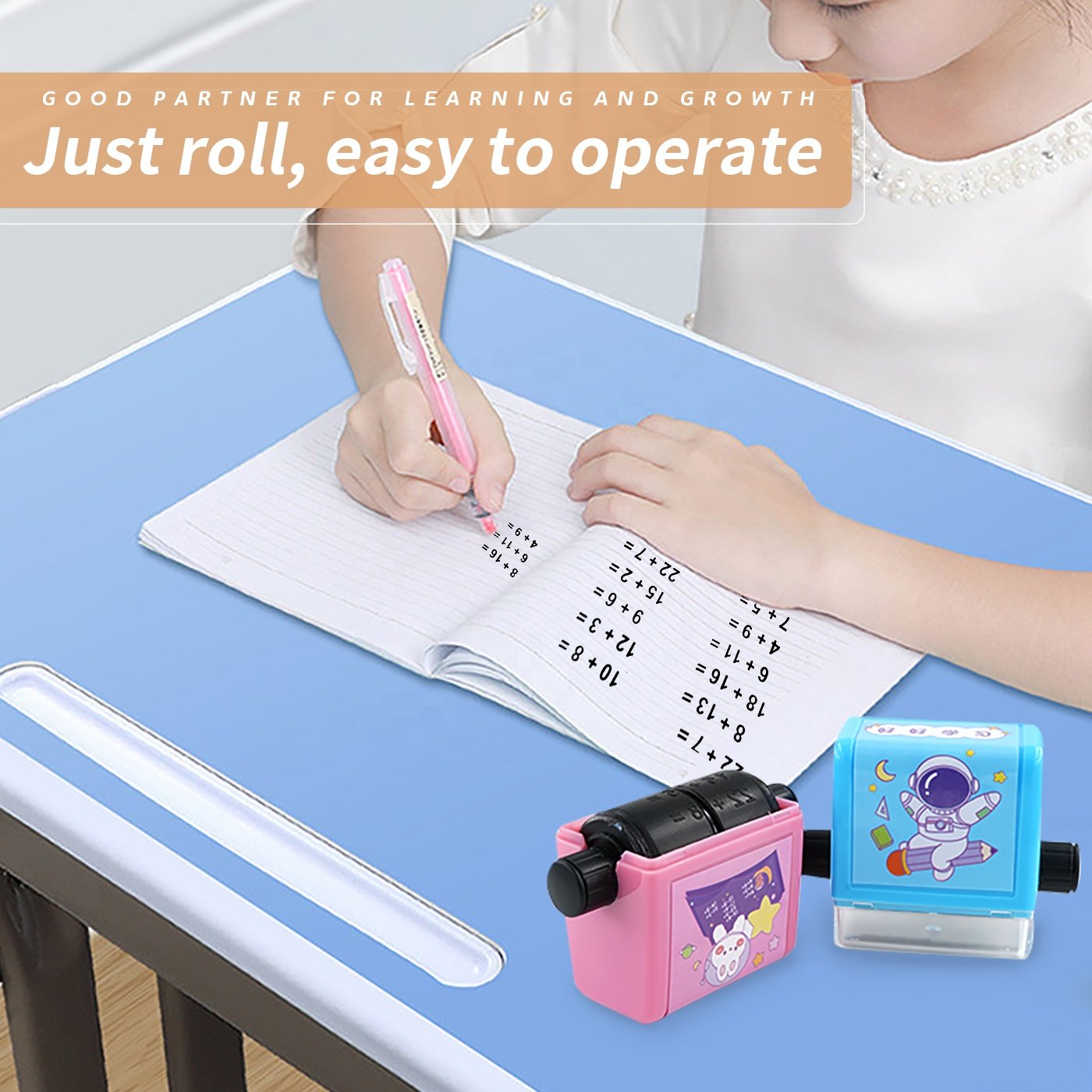 Math rolling stamp -multiplicatio and division stamp within 100 pupils math practice questions digital roller stamp