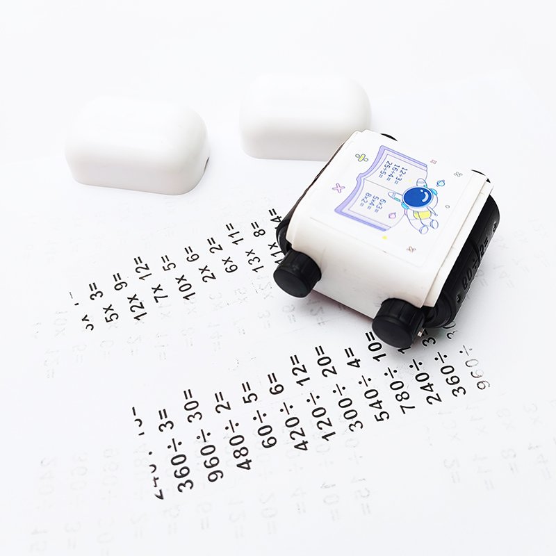 Wholesale Kids Number Roller Stamp Custom Logo Addition with Subtraction Teaching Roller Stamp Rolling Math Practice Stamps