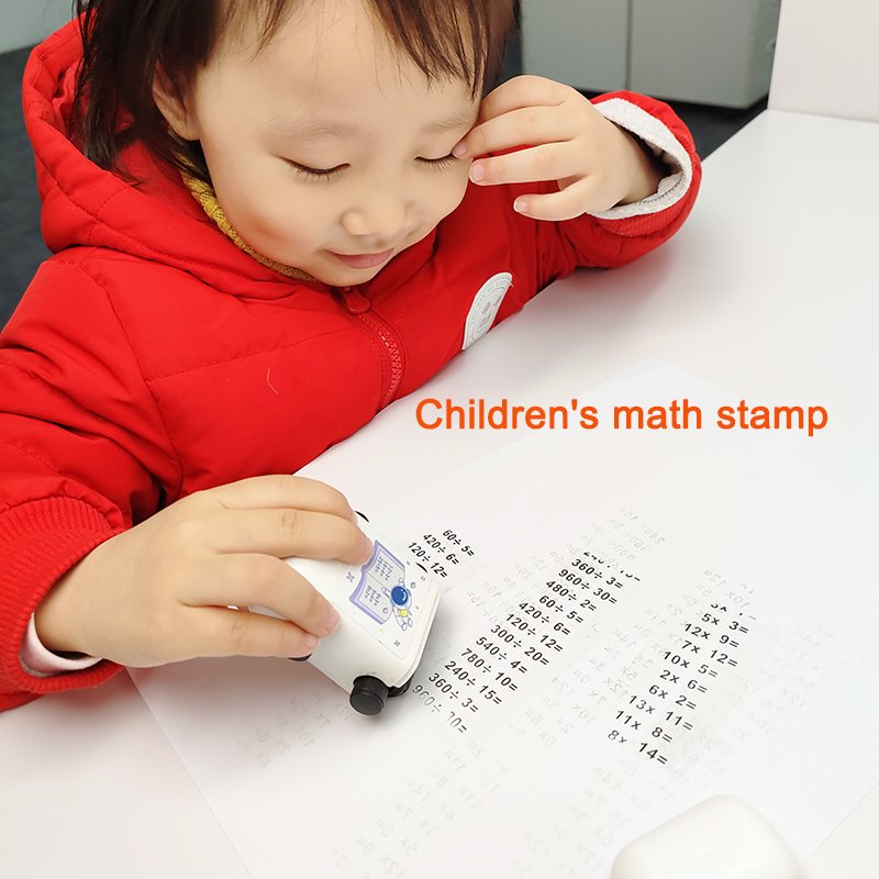 Wholesale Kids Number Roller Stamp Custom Logo Addition with Subtraction Teaching Roller Stamp Rolling Math Practice Stamps