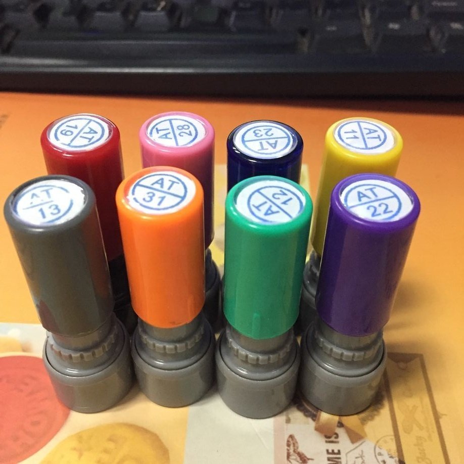 QC Stamp Quality Control 10mm 15mm 20mm 25mm Self Inking Round Stamp