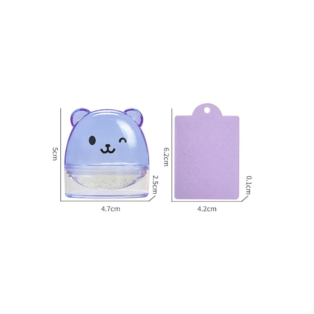 Colorful Silicone Nail Stamper with a Convenient Handle Manicure Stamp Stamping Template Tools for Jelly Nail Art