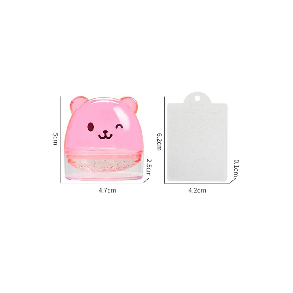 Colorful Silicone Nail Stamper with a Convenient Handle Manicure Stamp Stamping Template Tools for Jelly Nail Art