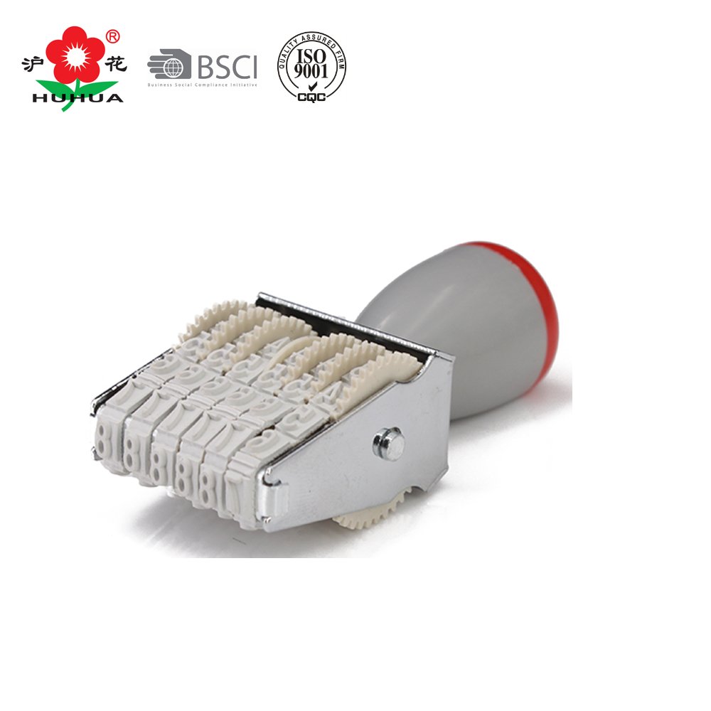 8 digital number stamp office using rolling rubber stamp