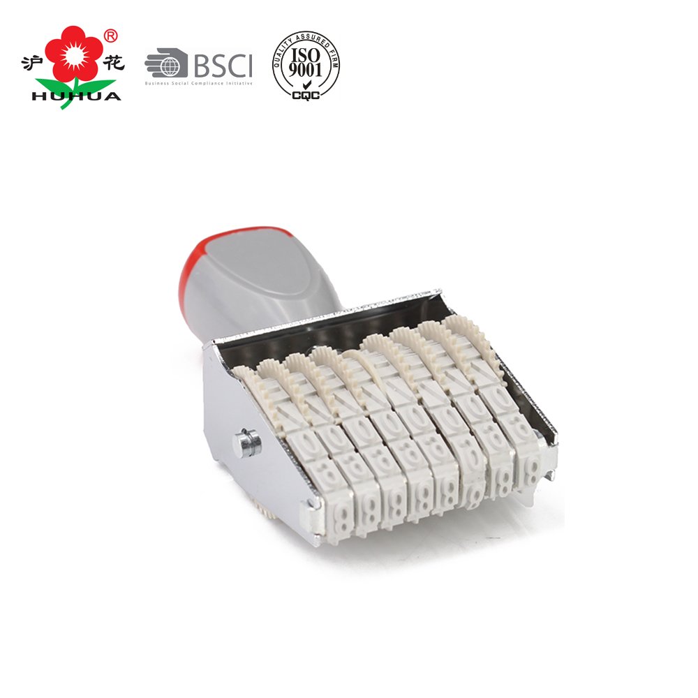 8 digital number stamp office using rolling rubber stamp