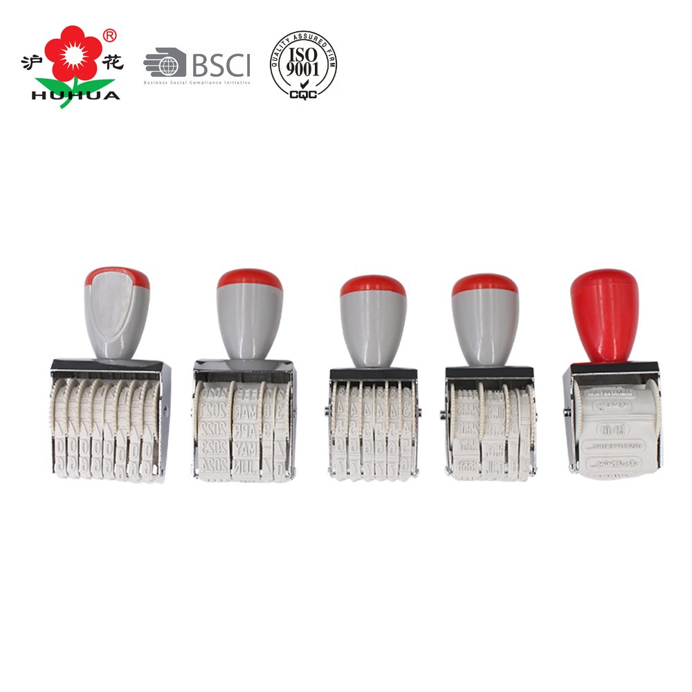 8 digital number stamp office using rolling rubber stamp