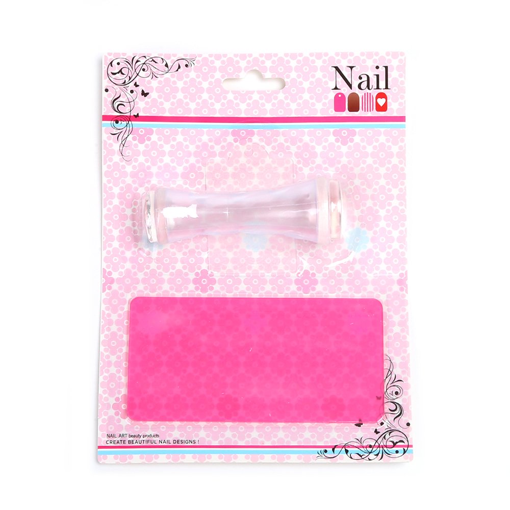 Hot Sale 6x12cm Transparent Silicone Nail Art Stamper Scraper Premium Stamp Stamping Tools