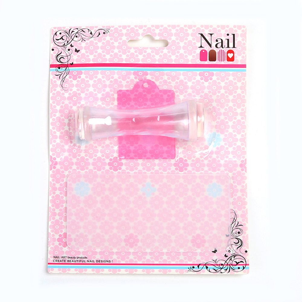 Hot Sale 6x12cm Transparent Silicone Nail Art Stamper Scraper Premium Stamp Stamping Tools