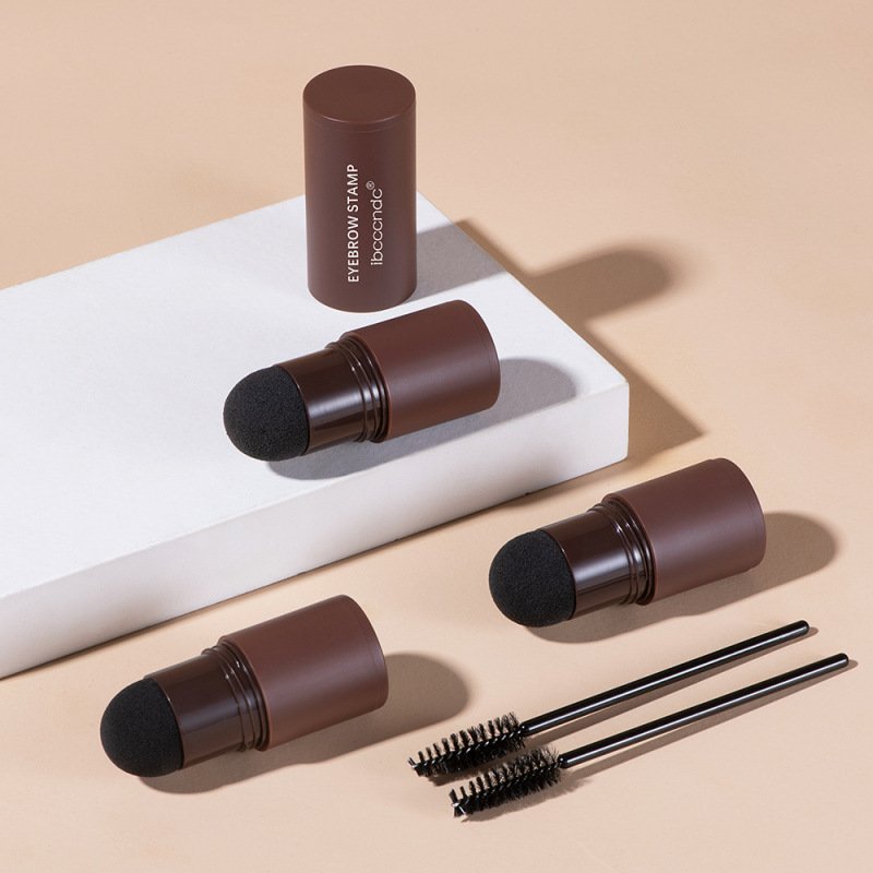 Hot One Step Brow Stamp Shaping Private Label 3 in 1 Eyebrow Enhance Powder Stick Waterproof Eyebrow Stamp